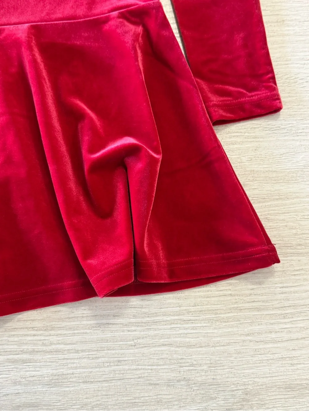 The Children's Place Bright Red Velvet Long-Sleeve Skater Dress